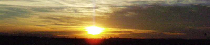 sunrise in the desert